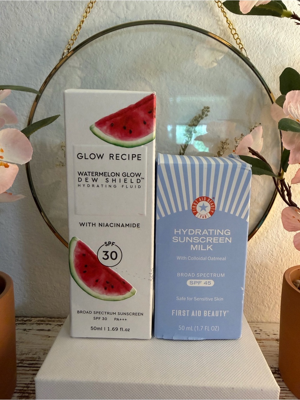 Glow Recipe Watermelon Glow Dew Shield SPF 30 Hydrating Fluid & First Aid SPF 45